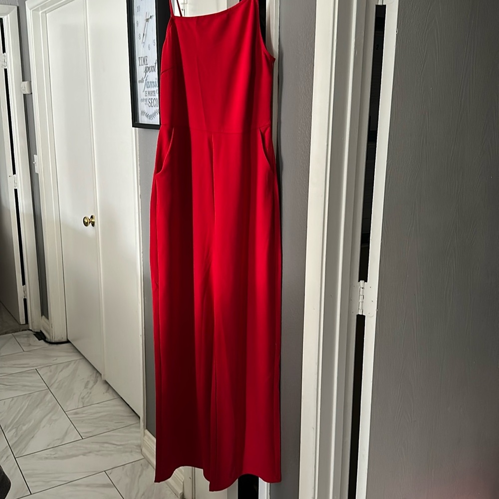 Leani red jumsuit medium